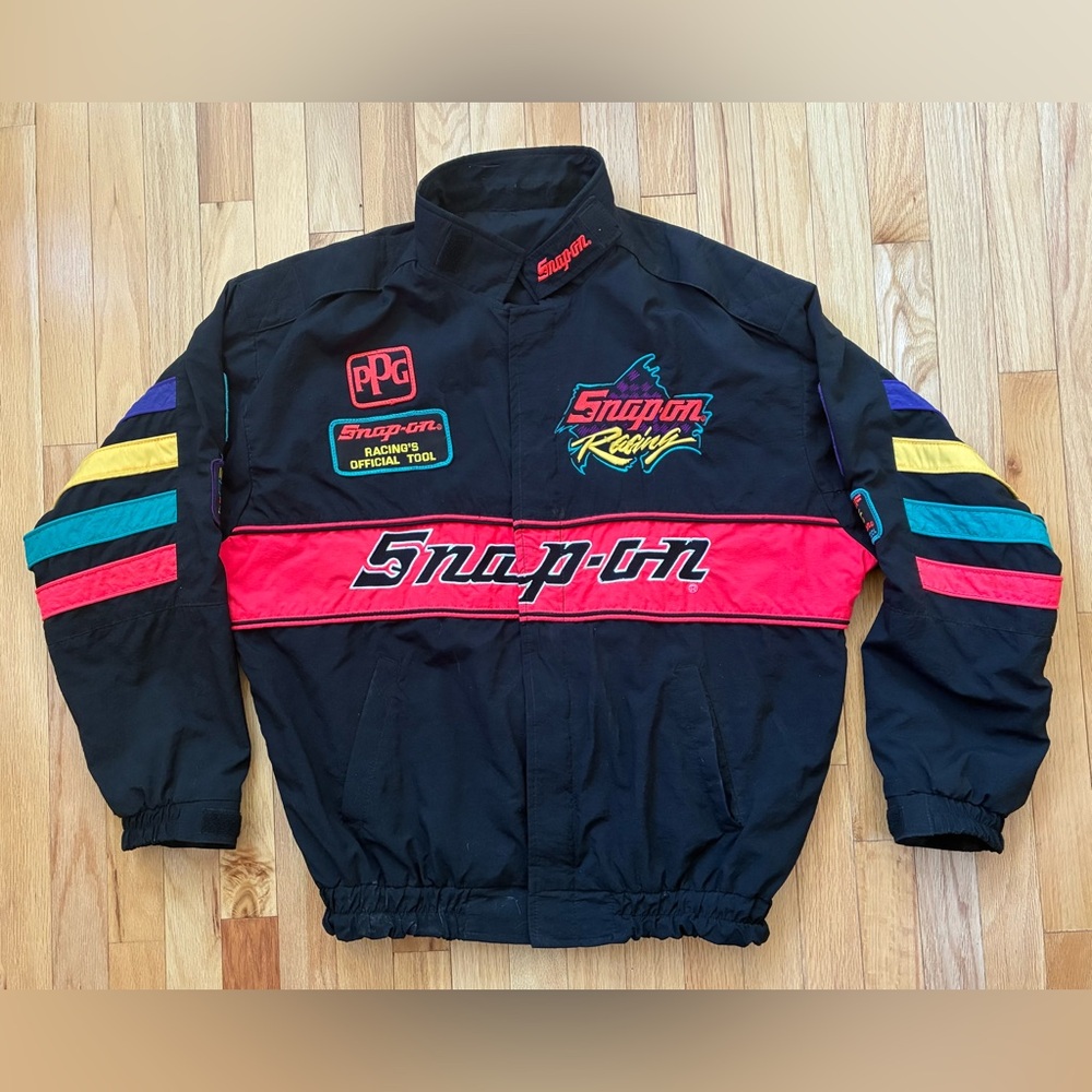 Vintage Snap On Racing Jacket Tools Colorblock Retro Coat Men’s Size L